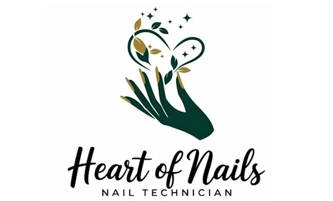 design nail technician minimalist logo for you