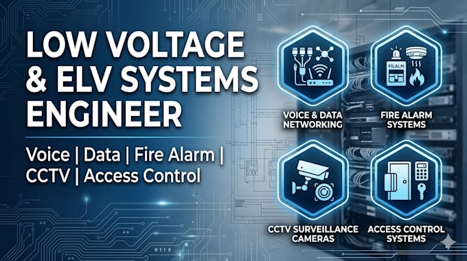 do low voltage, voice, data, fire alarm, cctv, access control, elv design
