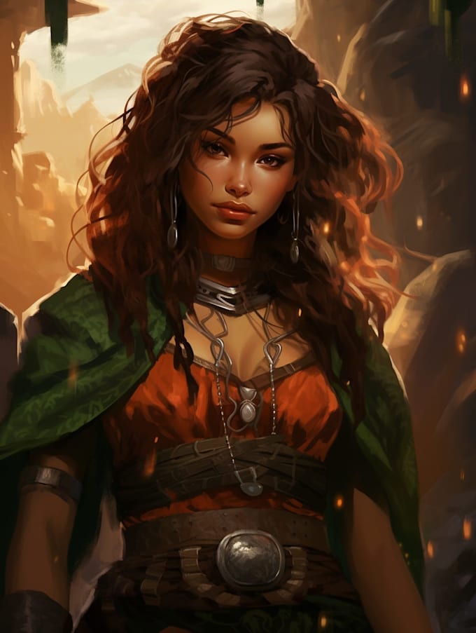 fantasy dnd character illustration