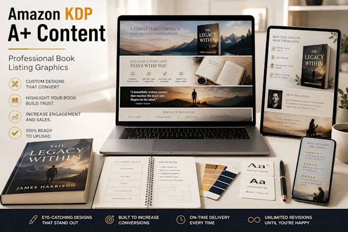 design modules banners for amazon KDP a plus content