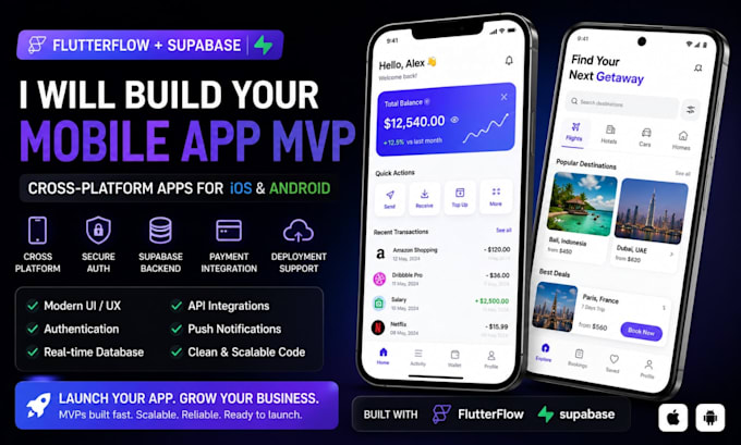 build your mobile app mvp with flutterflow and supabase