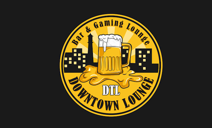 design awesome dive bar beer business logo