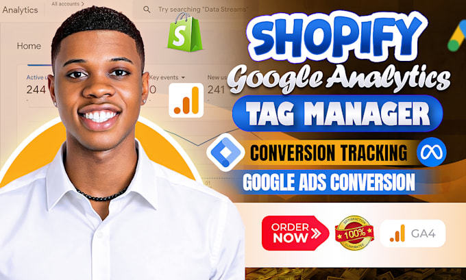 set up google analytics 4 and tag manager for shopify conversion tracking