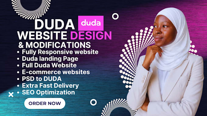 design or redesign responsive duda website using duda builder