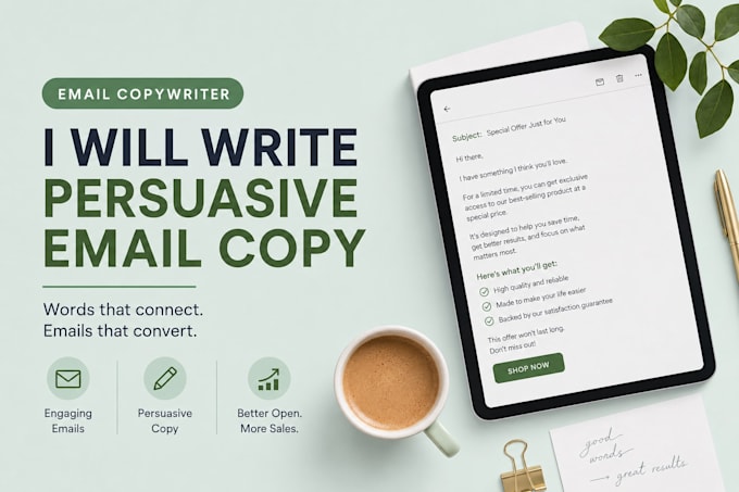 write persuasive email copy for your brand