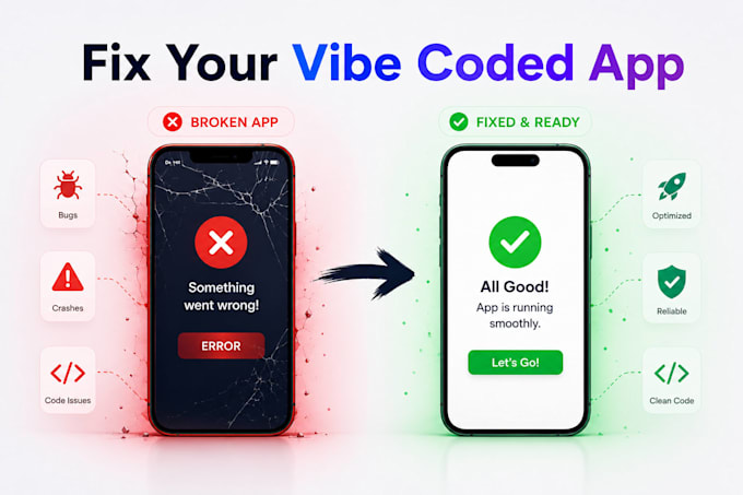 fix vibe coded app, deploy and make it production ready
