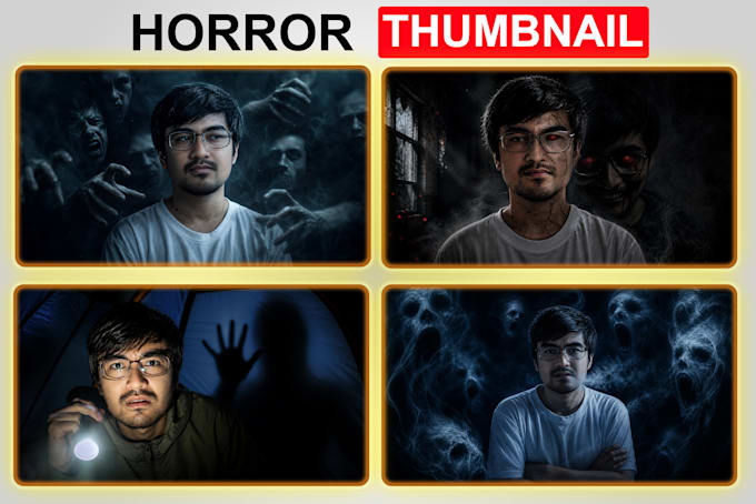 create realistic and eye catchy horror youtube thumbnail
