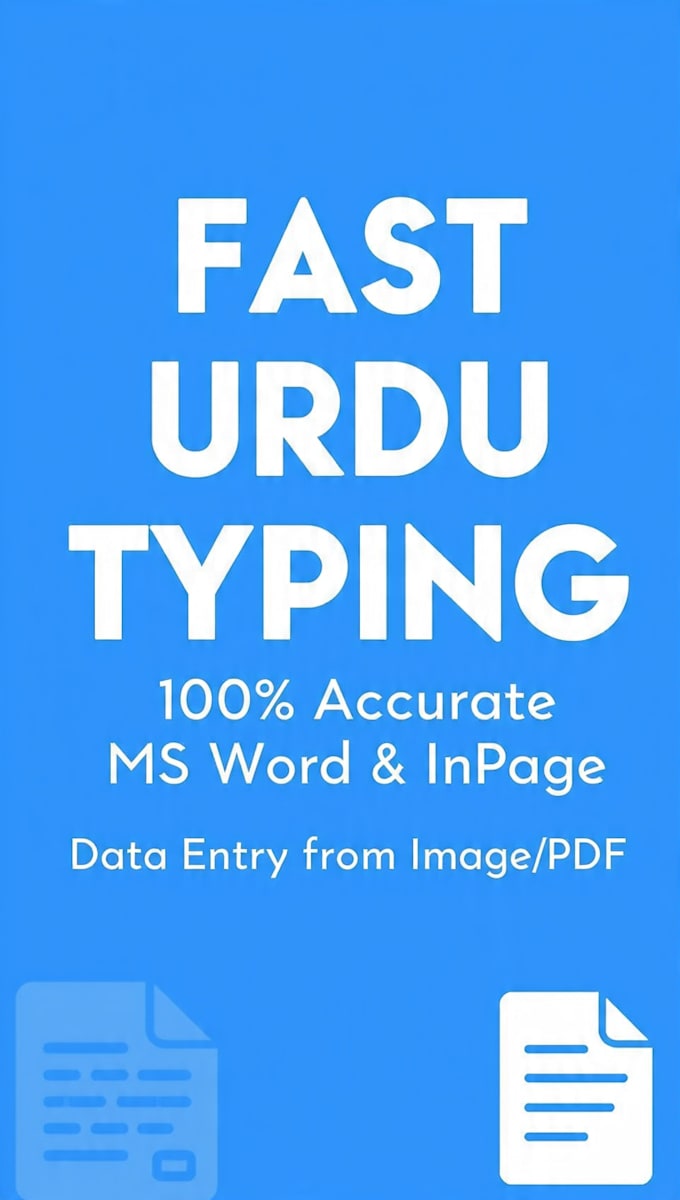 do fast urdu typing and data