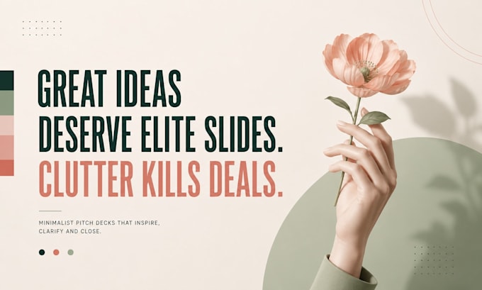 design minimalist corporate pitch deck or marketing presentationin