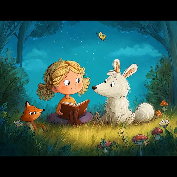 draw custom childrens book illustration
