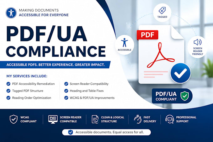 make pdfs accessible and PDF ua or wcag 2 1 compliant