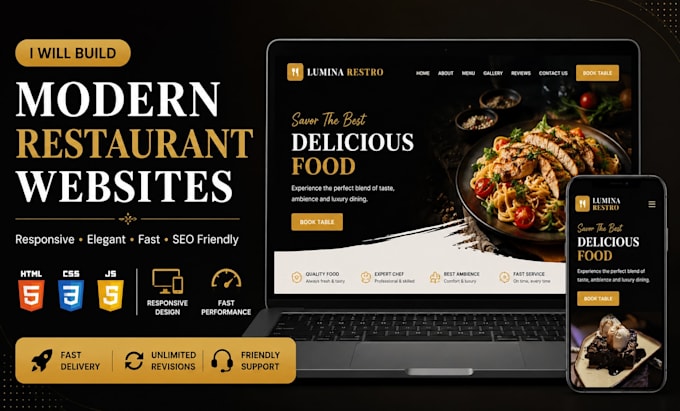 build a modern responsive landing page website