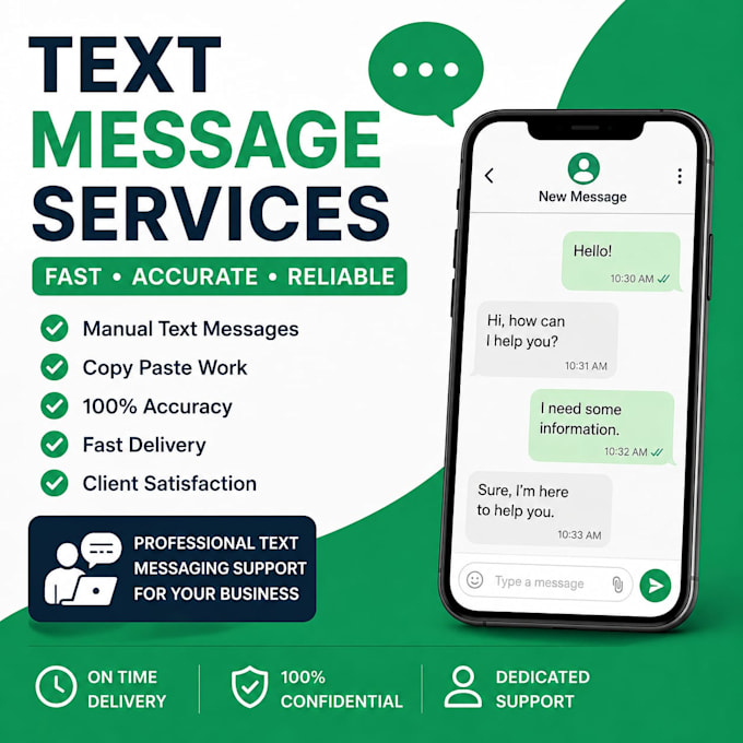 type and send professional text messages