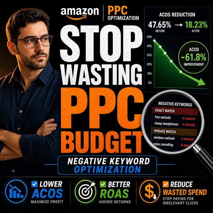 reduce wasted amazon PPC spend using negative keywords