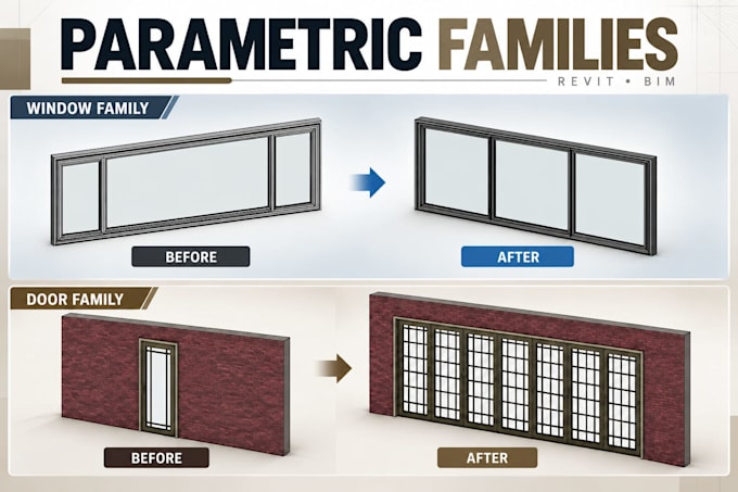 create parametric revit families for facade and architecture