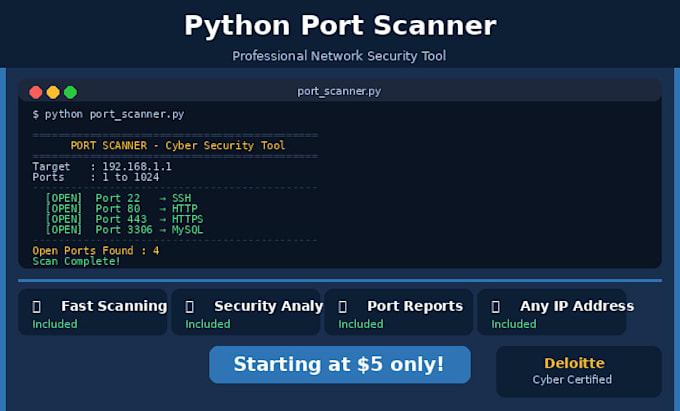 python port scanner tool for network security