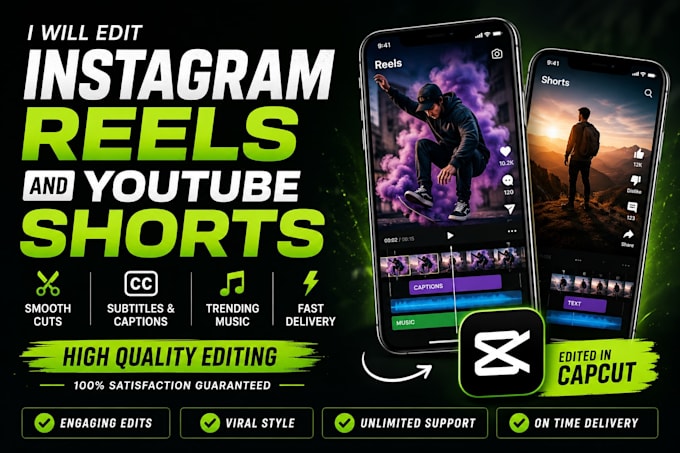 edit instagram reels and youtube shorts professionally