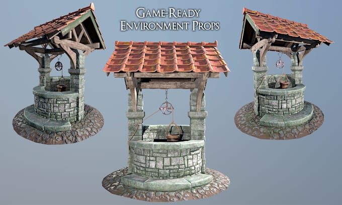 create custom game ready 3d environment assets