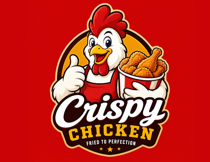 create mascot premium logo for fried chicken restaurant