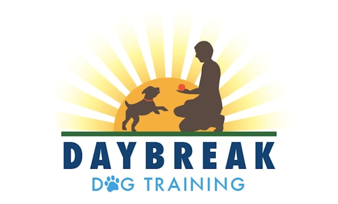 design creative daybreak dog training logo