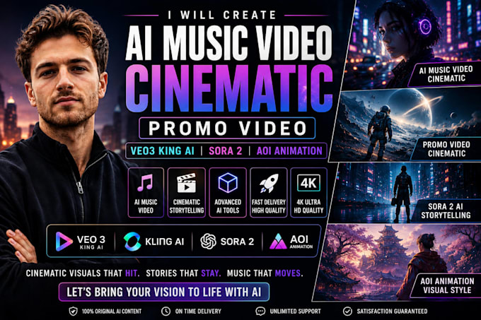 create ai music video cinematic promo video