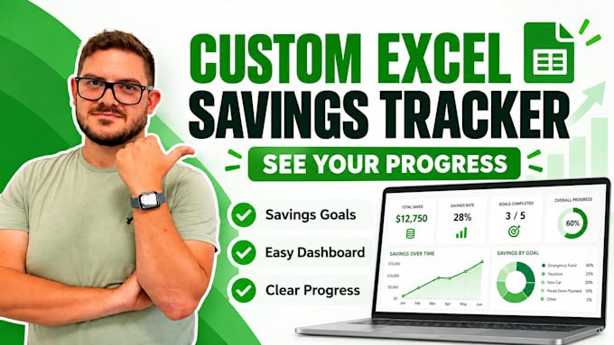 create a custom excel savings tracker for your goal