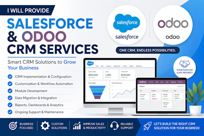 develop salesforce odoo CRM apps modules