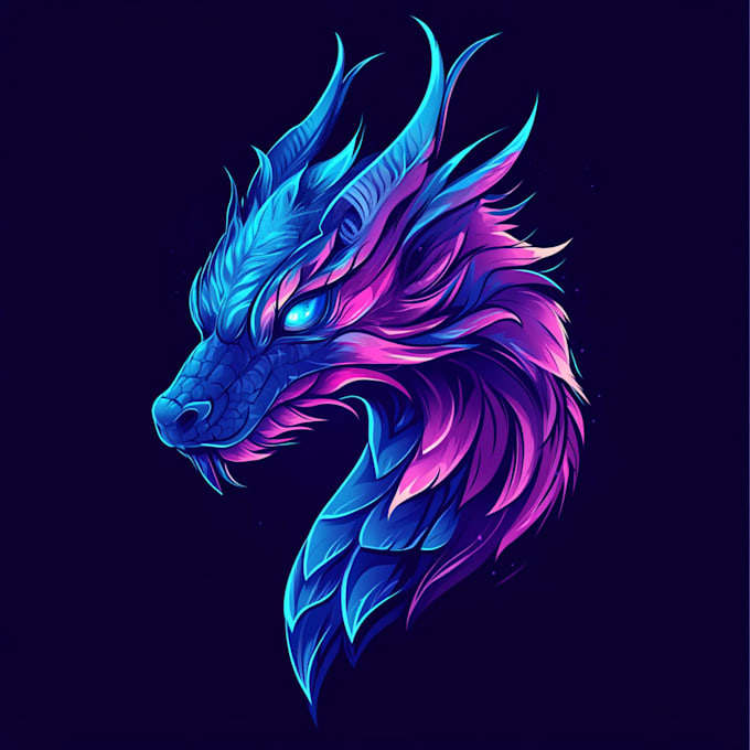 create a detailed fantasy logo illustration