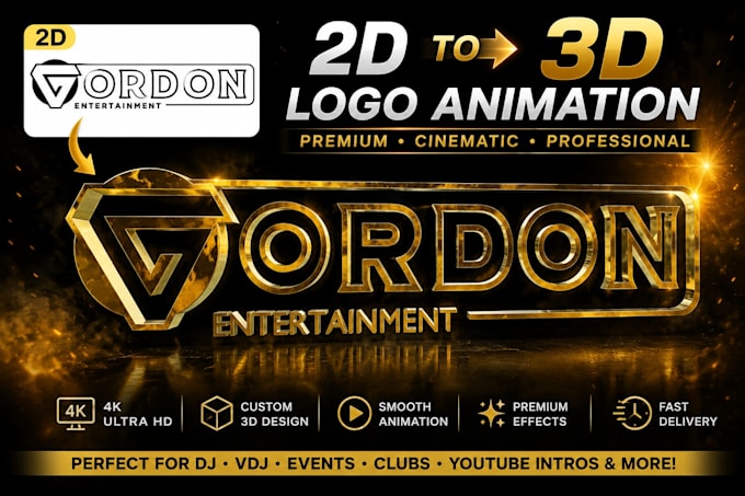 create premium 3d logo animation