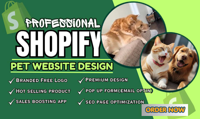 build a high converting shopify pet store dog cat dropshipping website