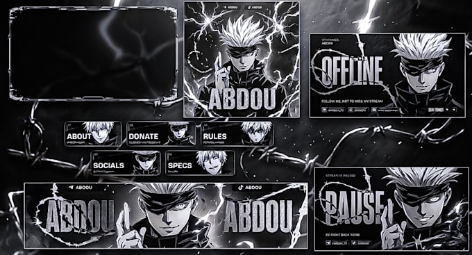 design a full anime streamer package