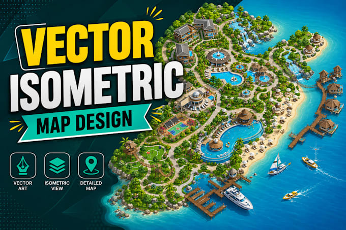 design custom vector and isometric maps