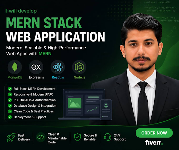 Build a full stack mern web application with react js and node js and ...