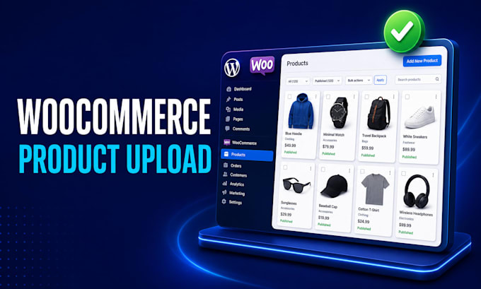 bulk upload woocommerce products to wordpress store