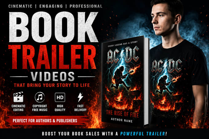 create cinematic book trailer videos for authors