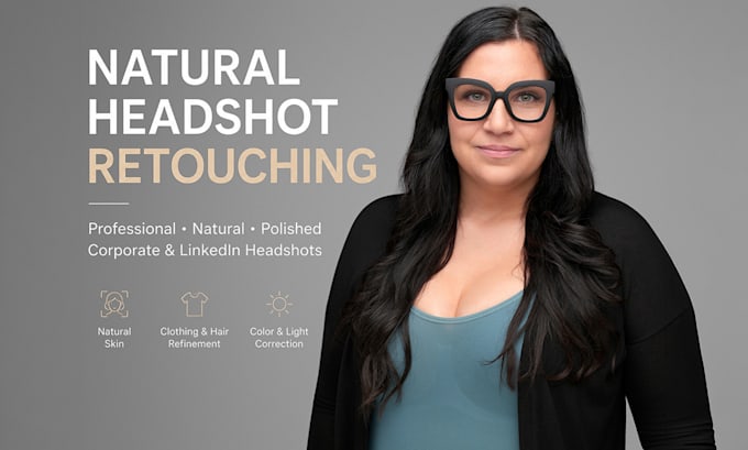 professionally retouch corporate headshots naturally