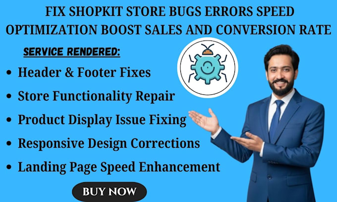 fix shopkit store bugs errors speed optimization html css issues wordpress error