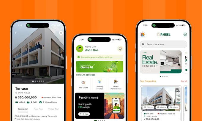 develop real estate, logistics and ride hailing app