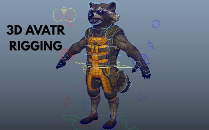 rig your 3d vrchat avatar vtuber model with full body rigging, facial expression