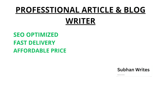 write english articles, blog posts, and assignments