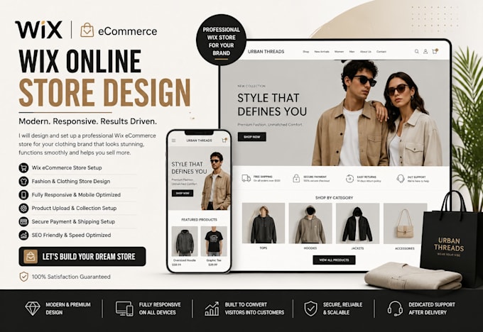 wix ecommerce website, wix online store design, wix ecommerce store setup