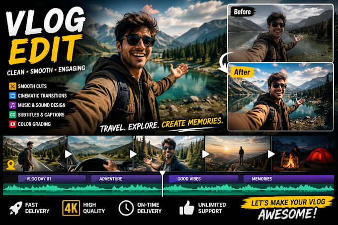 make youtube videos edit within 24 hours and thumbnail also
