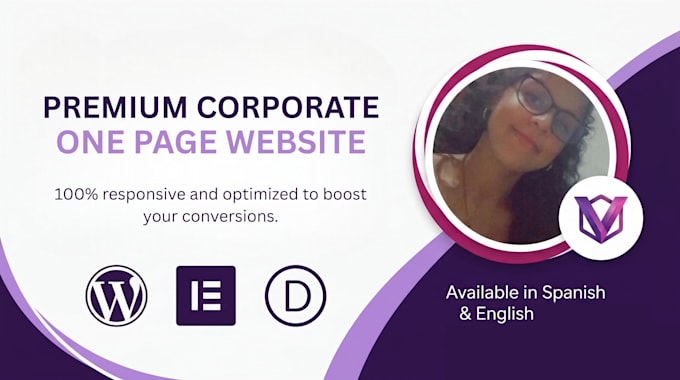build a one page website with elementor or divi