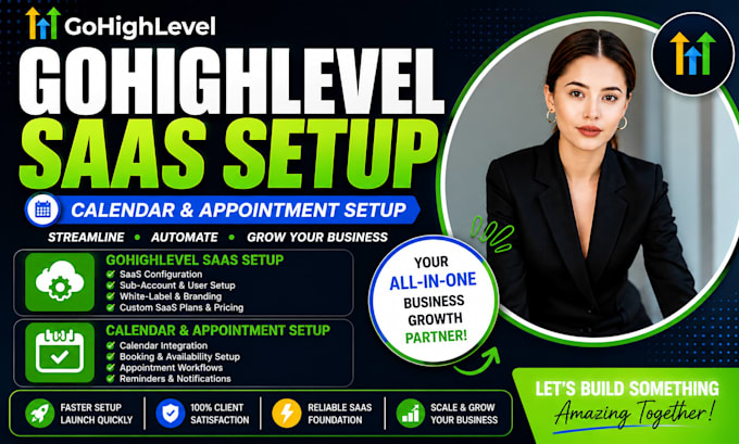 setup gohighlevel saas mode, crm, calendar and appointment automation
