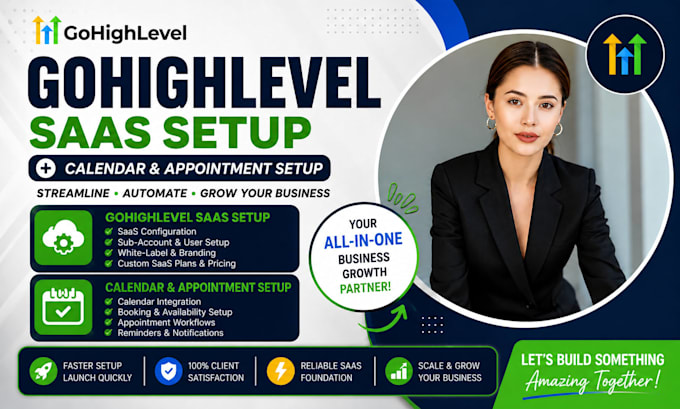setup gohighlevel saas setup, calendar and appointment automation