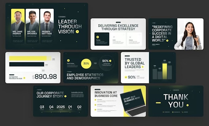 redesign powerpoint presentation and pitch deck, improve powerpoint in same day