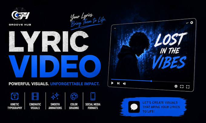 kinetic music lyric video, cinematic ai music video, music lyric, animated lyric