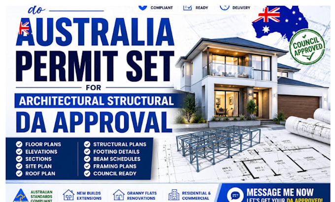 Do australia permit set for architectural structural da approval by ...