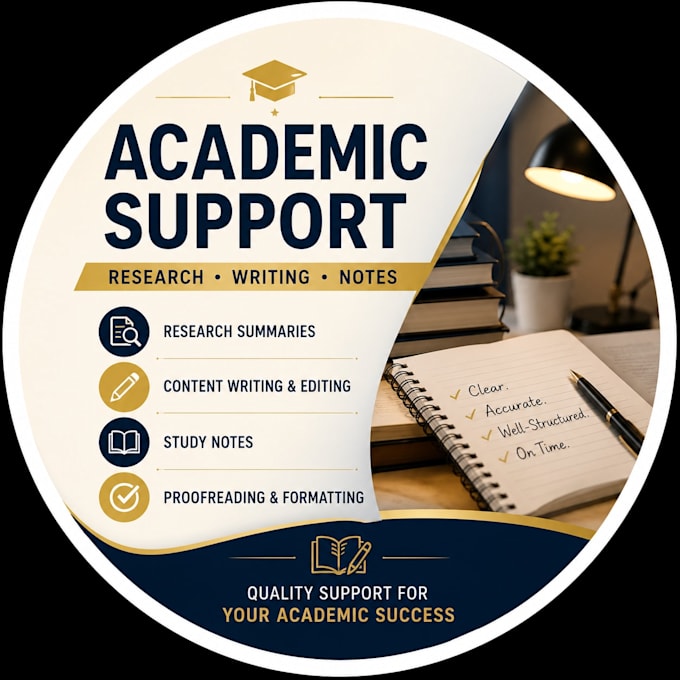 provide academic support, research summaries, and content writing