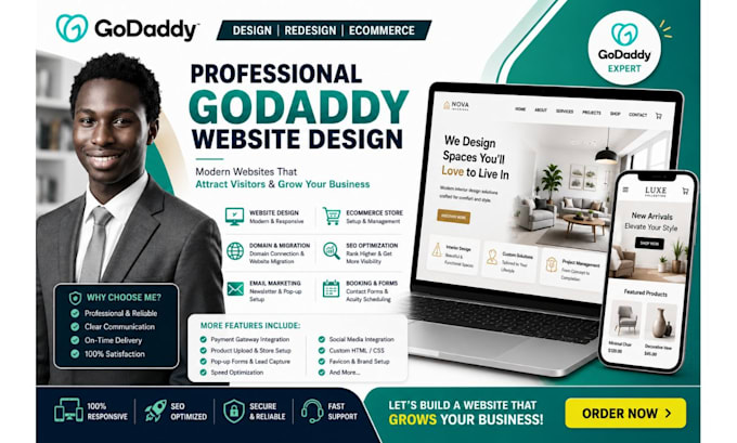godaddy website design develop godaddy website redesign godaddy website godaddy